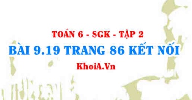 Bài 9.19 trang 86 Toán 6 Tập 2 Kết nối tri thức